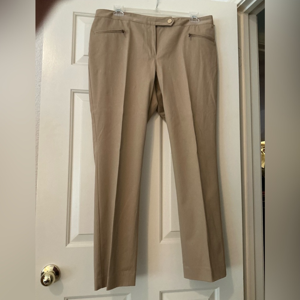 NWOT TALBOTS SIZE 16 Women’s Classic Stretch Dress Pants - Beige